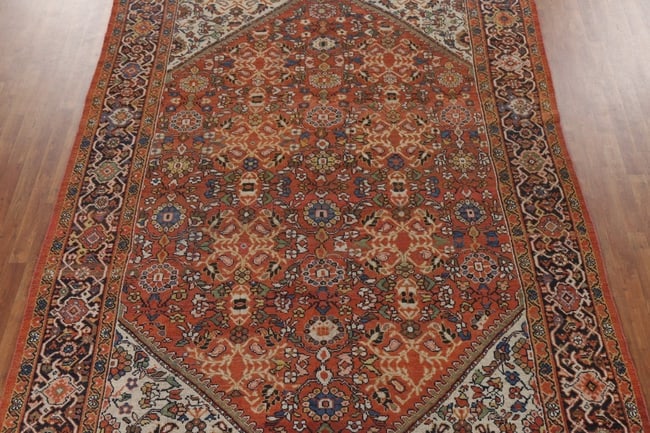 Pre-1900 Antique Vegetable Dye Mahal Persian Area Rug 8X12 - 4