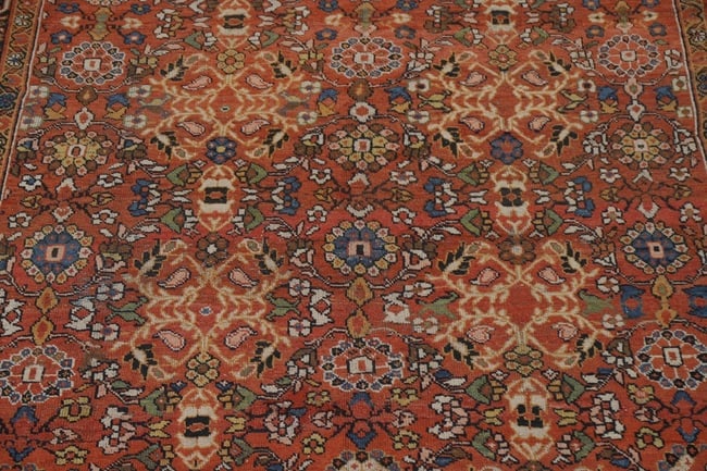 Pre-1900 Antique Vegetable Dye Mahal Persian Area Rug 8X12 - 5