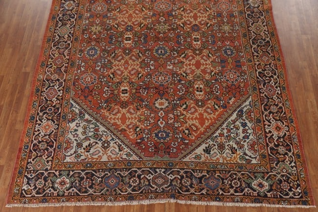 Pre-1900 Antique Vegetable Dye Mahal Persian Area Rug 8X12 - 6