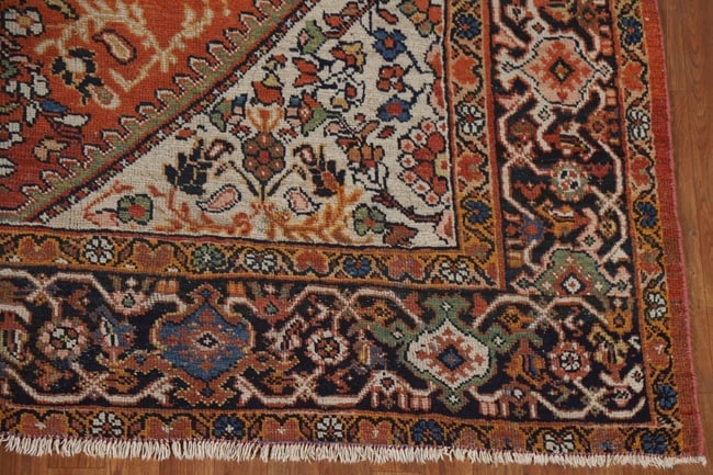Pre-1900 Antique Vegetable Dye Mahal Persian Area Rug 8X12 - 7