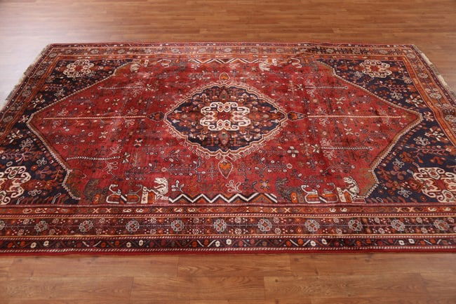 Vegetable Dye Antique Abadeh Persian Area Rug 5X8 - 16