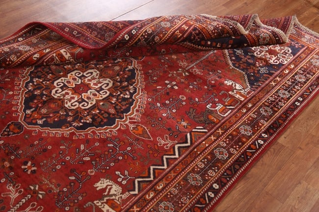 Vegetable Dye Antique Abadeh Persian Area Rug 5X8 - 18