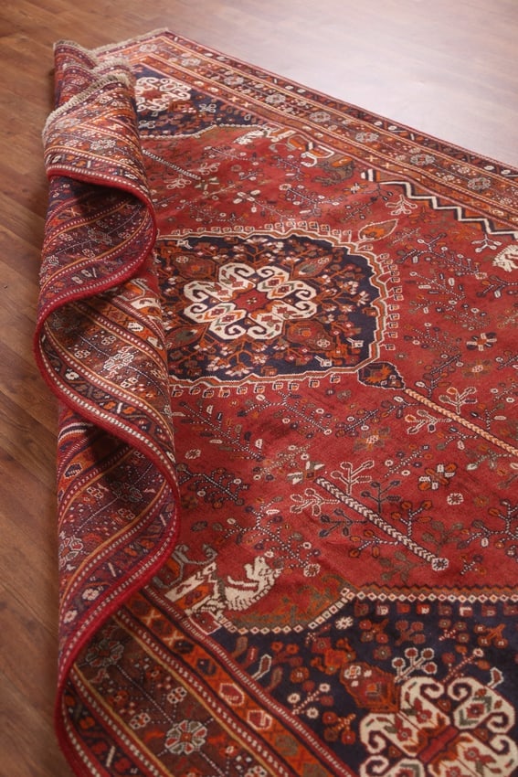 Vegetable Dye Antique Abadeh Persian Area Rug 5X8 - 19