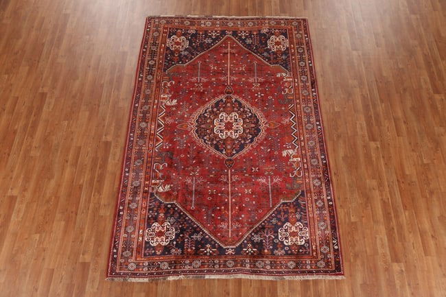Vegetable Dye Antique Abadeh Persian Area Rug 5X8 - 3