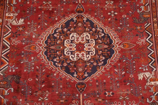 Vegetable Dye Antique Abadeh Persian Area Rug 5X8 - 5