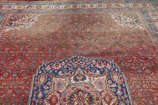 Antique Persian Bidjar Area Rug 7X11 - 11