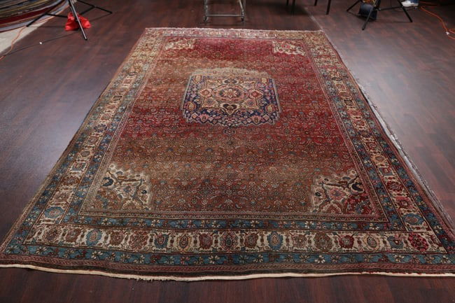 Antique Persian Bidjar Area Rug 7X11 - 14