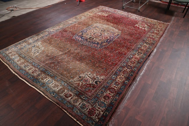 Antique Persian Bidjar Area Rug 7X11 - 15
