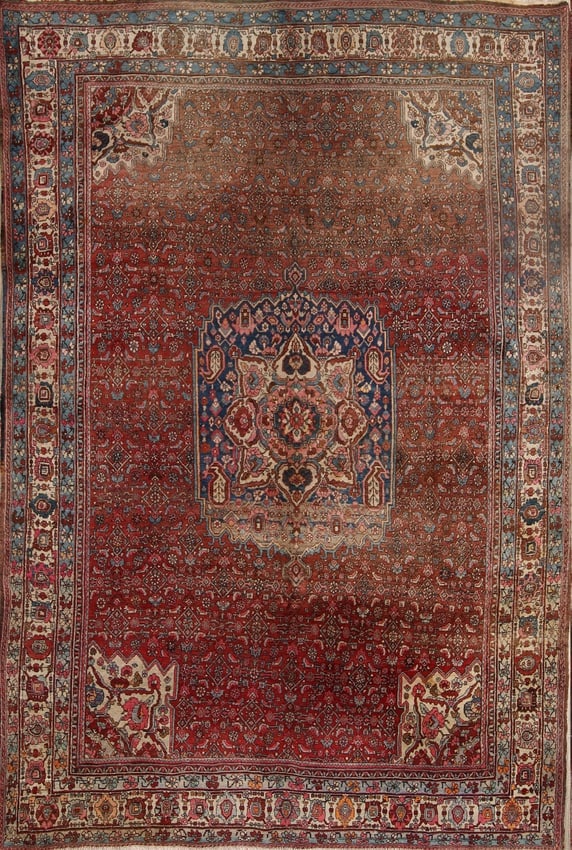Antique Persian Bidjar Area Rug 7X11 (1 of 20)