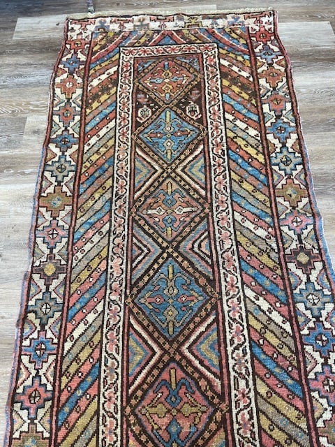 Antique Persian Northwest Runner-394 - 4