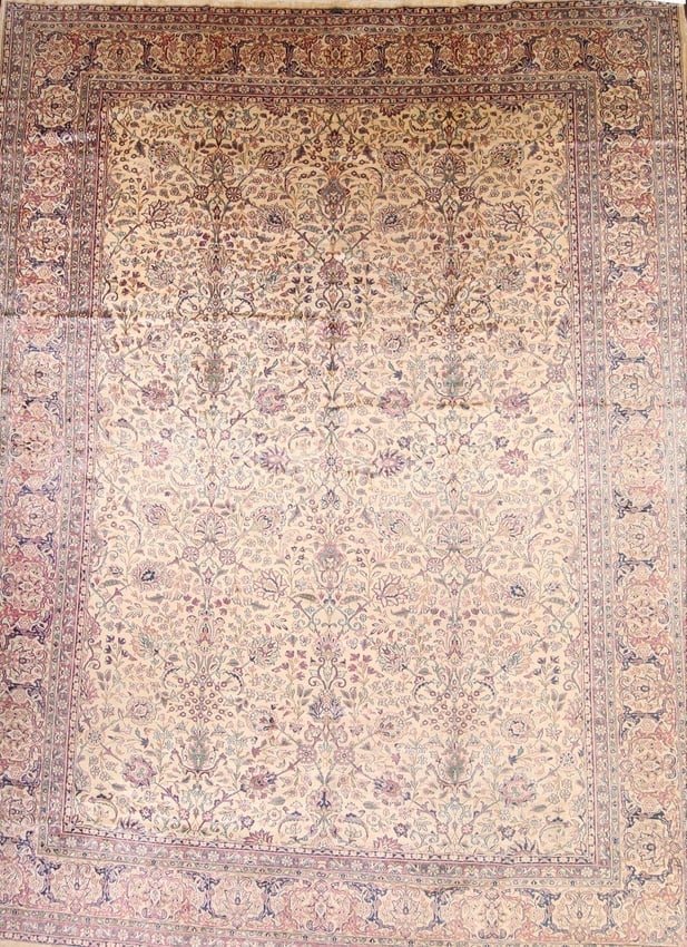 Antique 12X16 Kerman Persian Area Rug (1 of 20)
