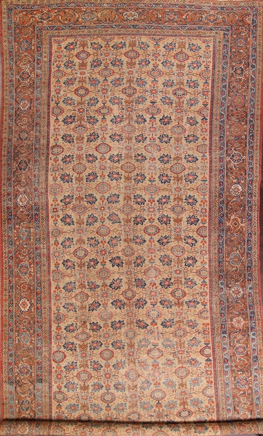 Pre-1900 Antique Sultanabad Large Persian Rug 9X20 (1 of 20)