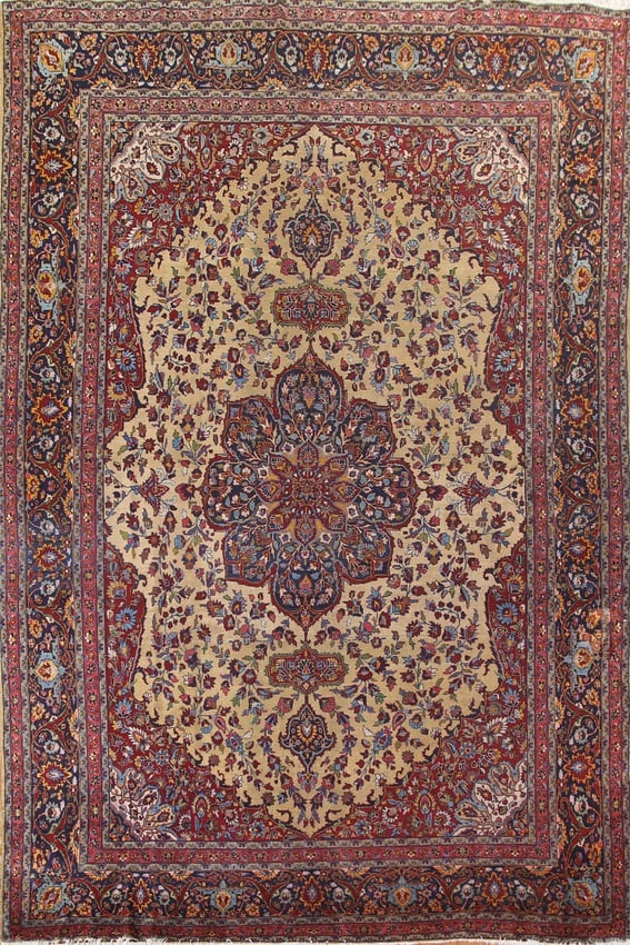 Pre-1900 Antique Tabriz Vegetable Dye Persian Rug 11X16 (1 of 20)