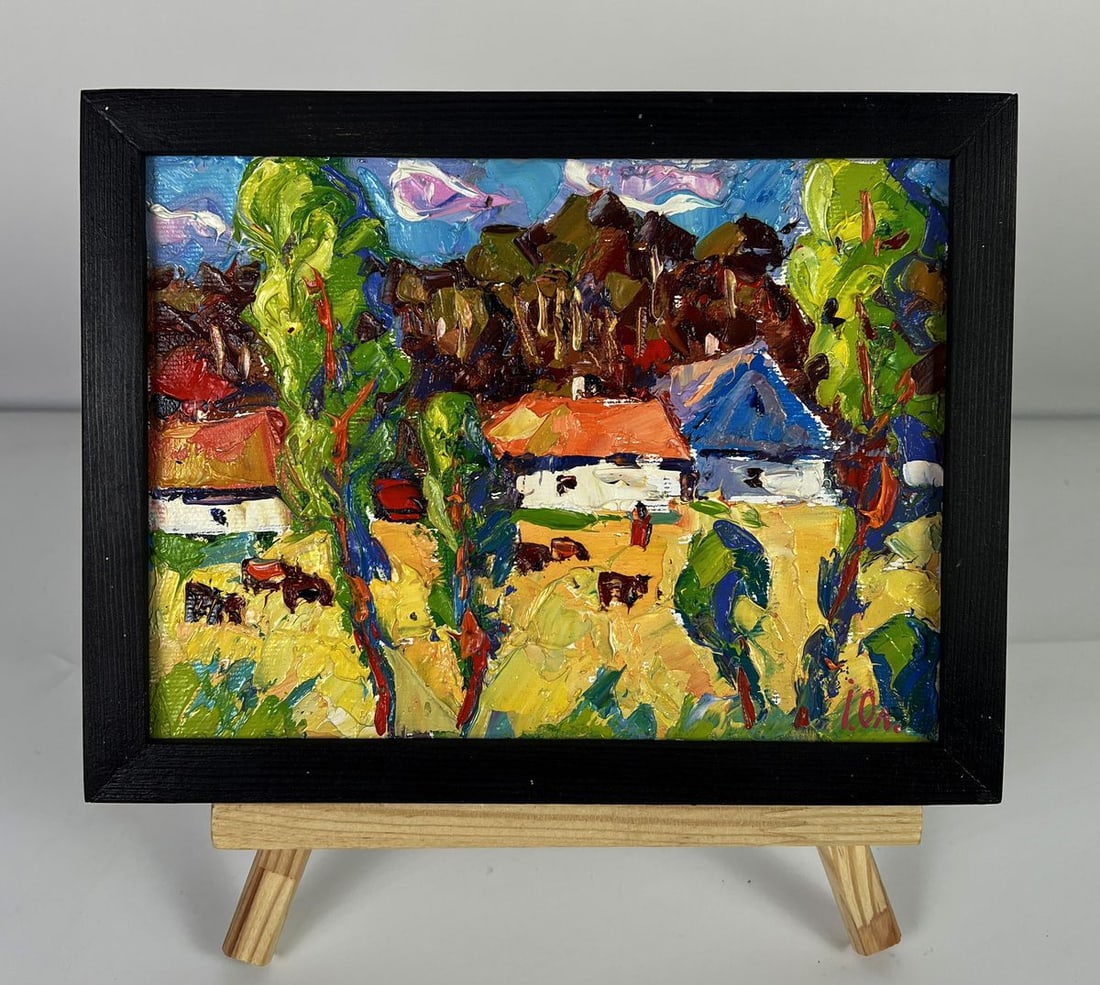 Oil painting Cows in the meadows Oleksiy Ivanyuk: Title: Oil painting Cows in the meadows Oleksiy Ivanyuk Description: NoAAA6191 *** ABOUT THIS PAINTING *** * TITLE: "Cows in the meadows" * ARTISTS: Oleksiy Ivanyuk * SIZE: 15x20 cm/5.90x7.87 inches'