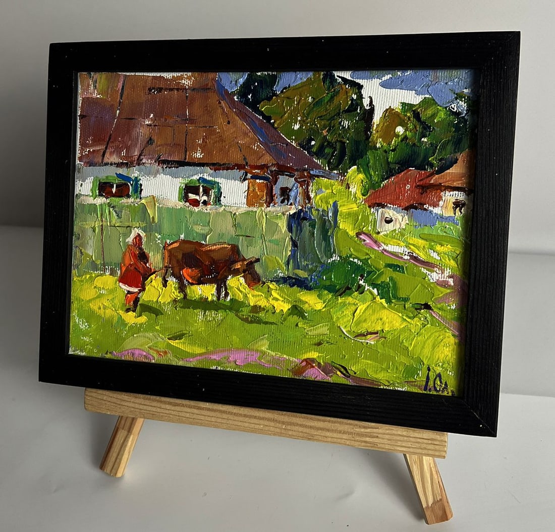 Oil painting A walk through the village Oleksiy Ivanyuk - 2