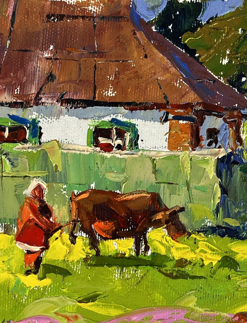 Oil painting A walk through the village Oleksiy Ivanyuk - 4