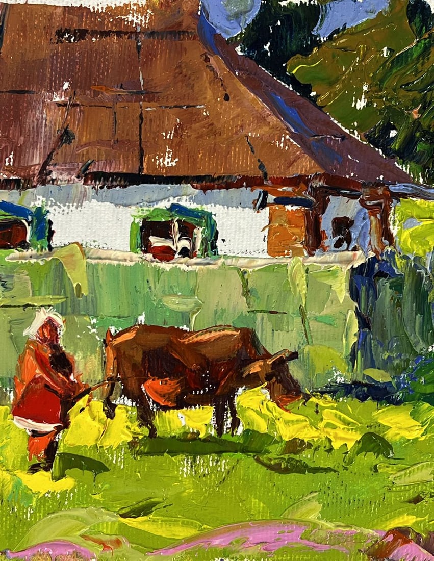 Oil painting A walk through the village Oleksiy Ivanyuk - 5