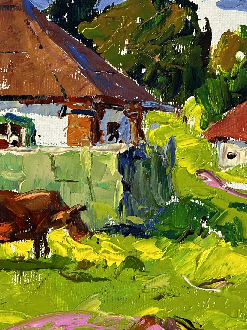Oil painting A walk through the village Oleksiy Ivanyuk - 6