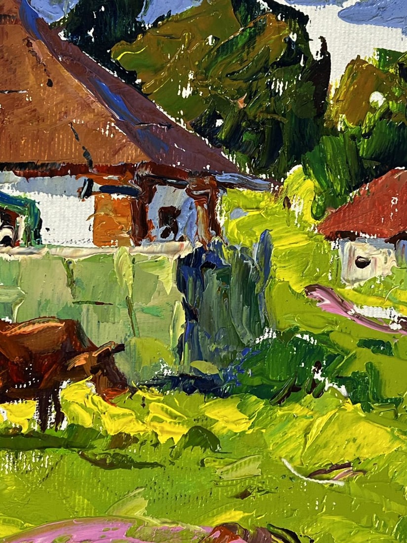 Oil painting A walk through the village Oleksiy Ivanyuk - 7