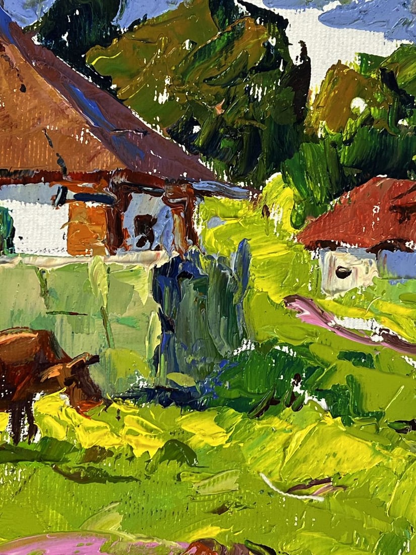 Oil painting A walk through the village Oleksiy Ivanyuk - 8