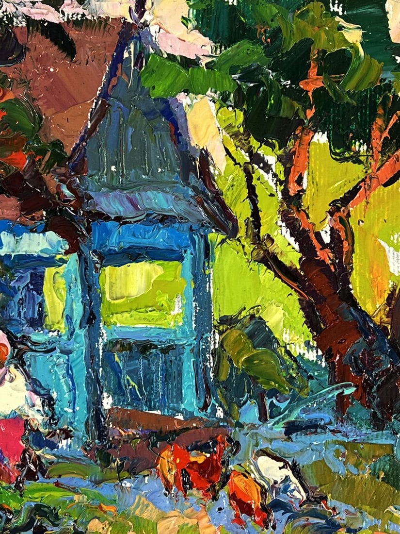 Oil painting In the evening in the yard Oksana Ivanyuk - 9