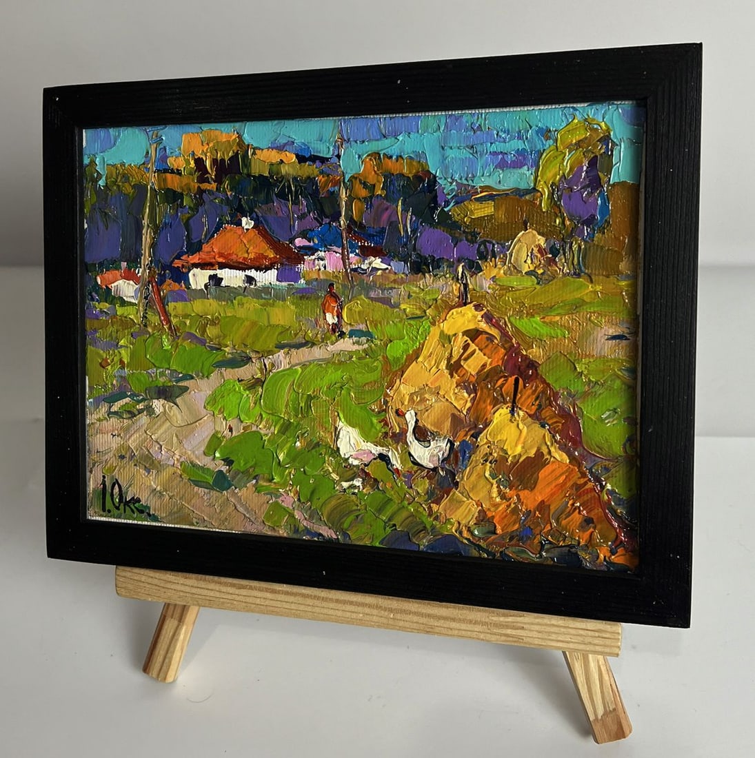 Oil painting On the Pasture in the Field Oksana Ivanyuk - 2