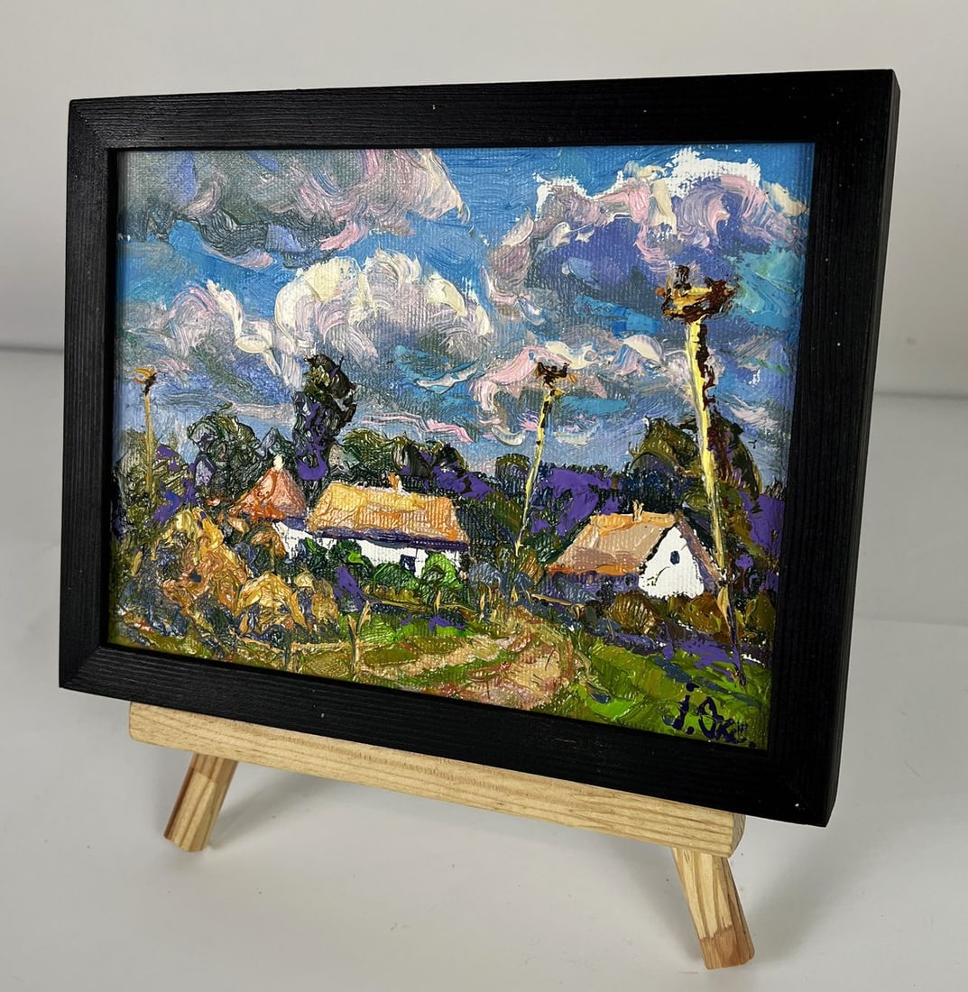 Oil painting Summer village streets Oksana Ivanyuk - 2
