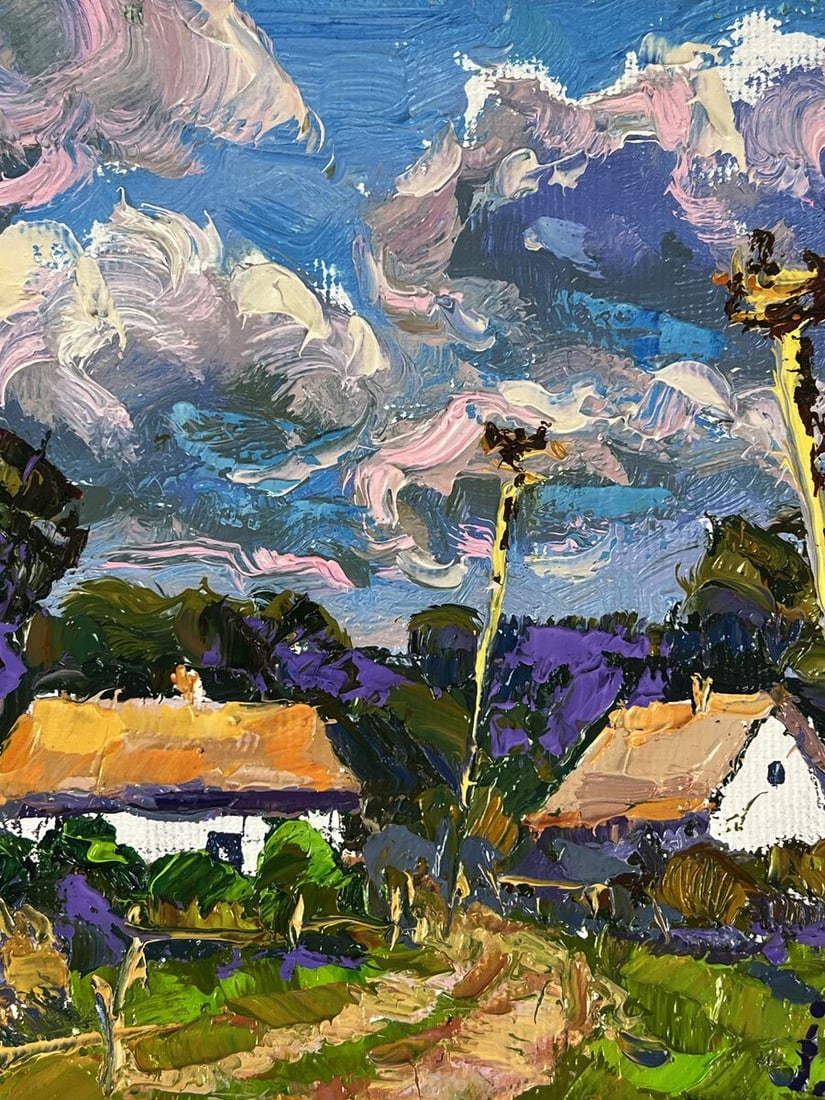 Oil painting Summer village streets Oksana Ivanyuk - 8