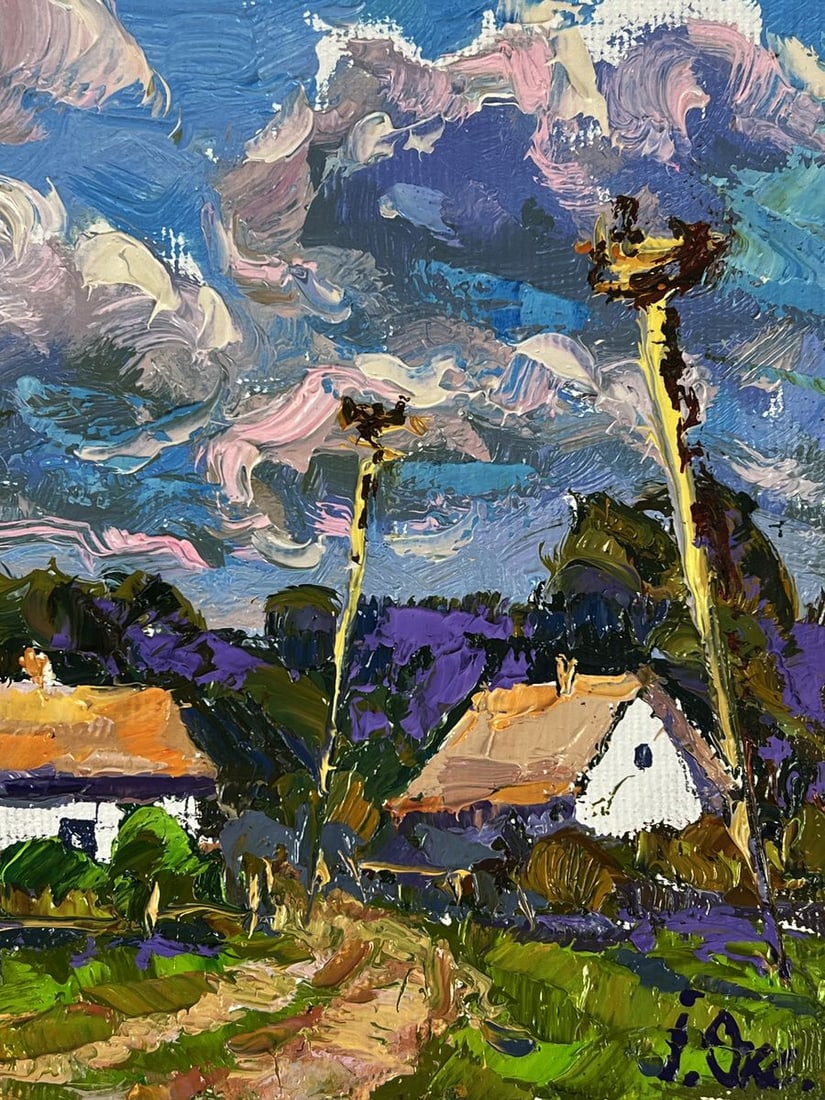 Oil painting Summer village streets Oksana Ivanyuk - 9