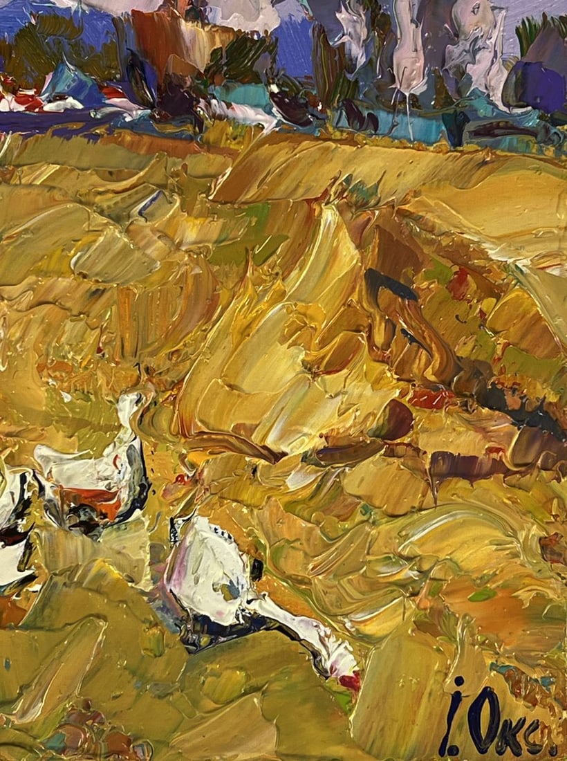 Oil painting Autumn Trail in the Village Oksana Ivanyuk - 10