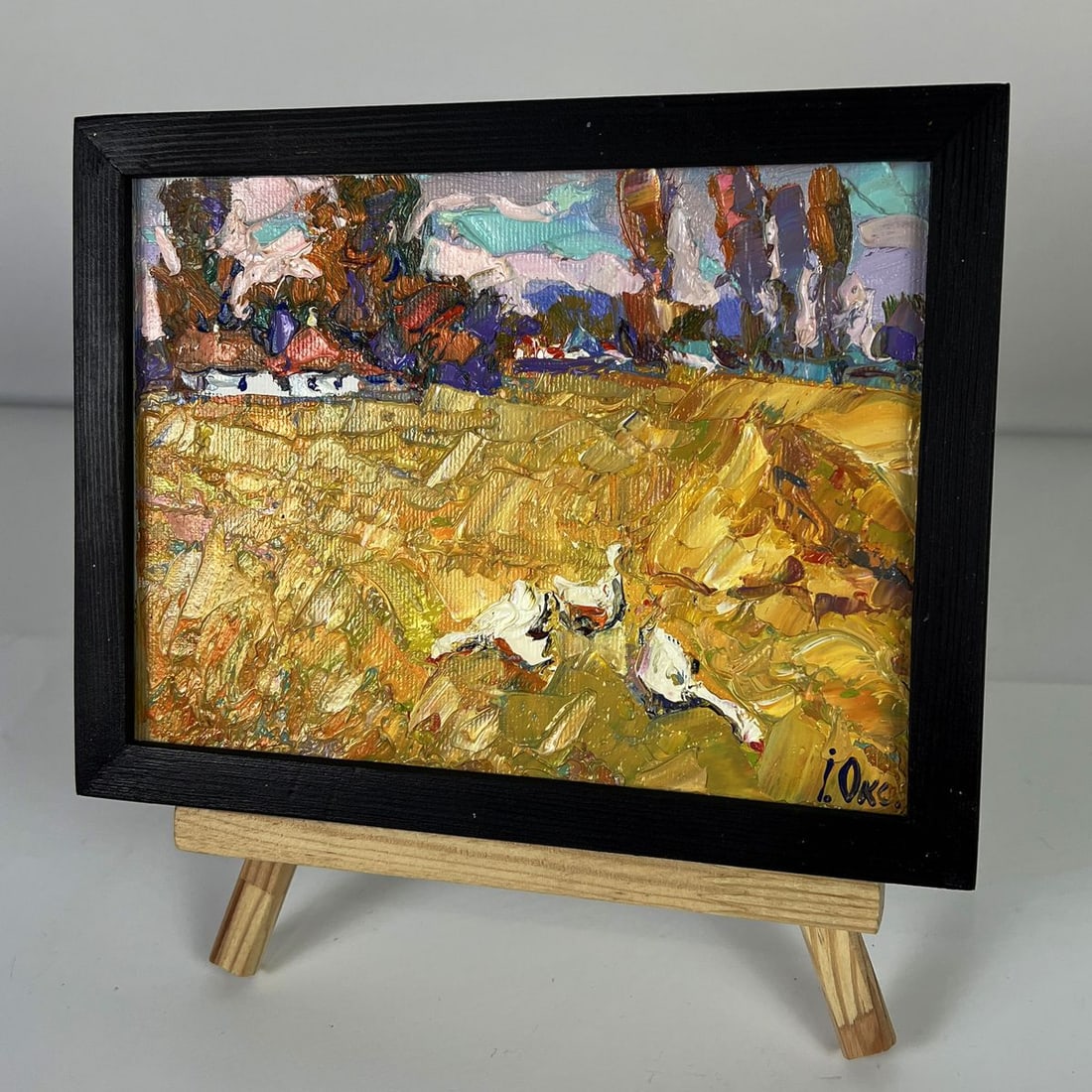 Oil painting Autumn Trail in the Village Oksana Ivanyuk - 2