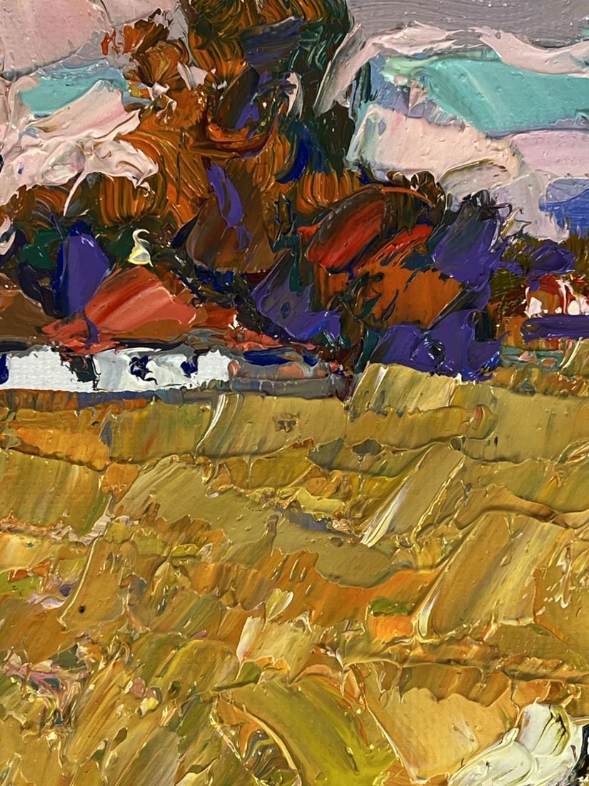 Oil painting Autumn Trail in the Village Oksana Ivanyuk - 4