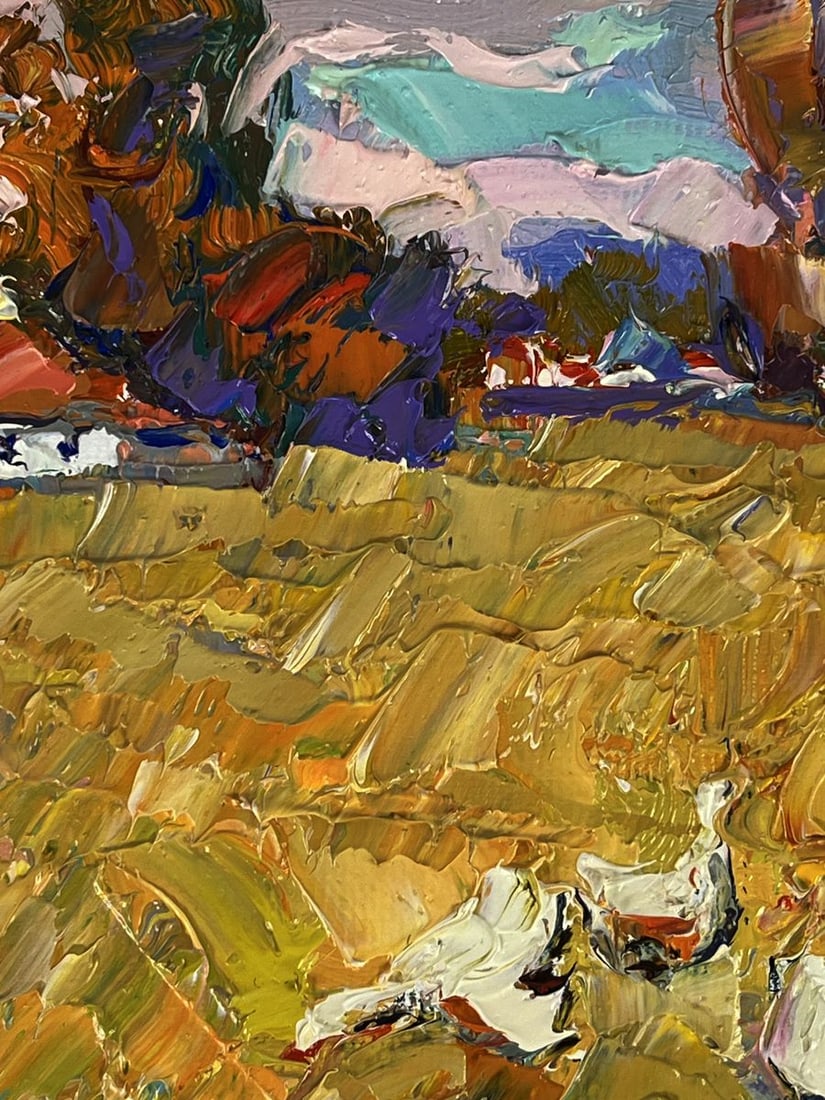 Oil painting Autumn Trail in the Village Oksana Ivanyuk - 6