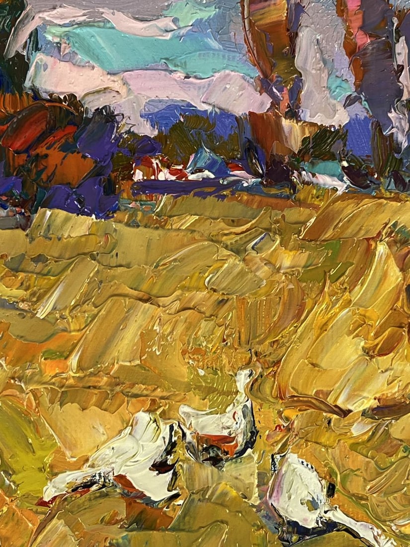 Oil painting Autumn Trail in the Village Oksana Ivanyuk - 8