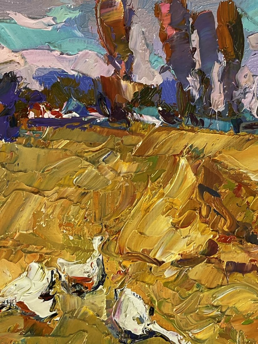 Oil painting Autumn Trail in the Village Oksana Ivanyuk - 9