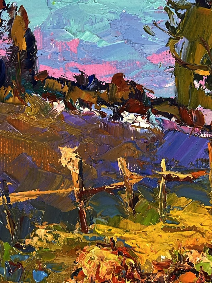 Oil painting Pumpkins in the garden Oksana Ivanyuk - 4