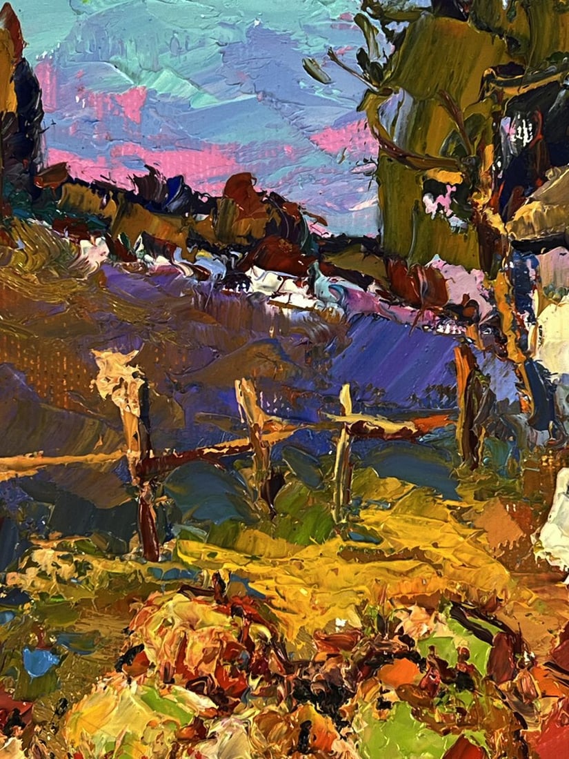 Oil painting Pumpkins in the garden Oksana Ivanyuk - 6