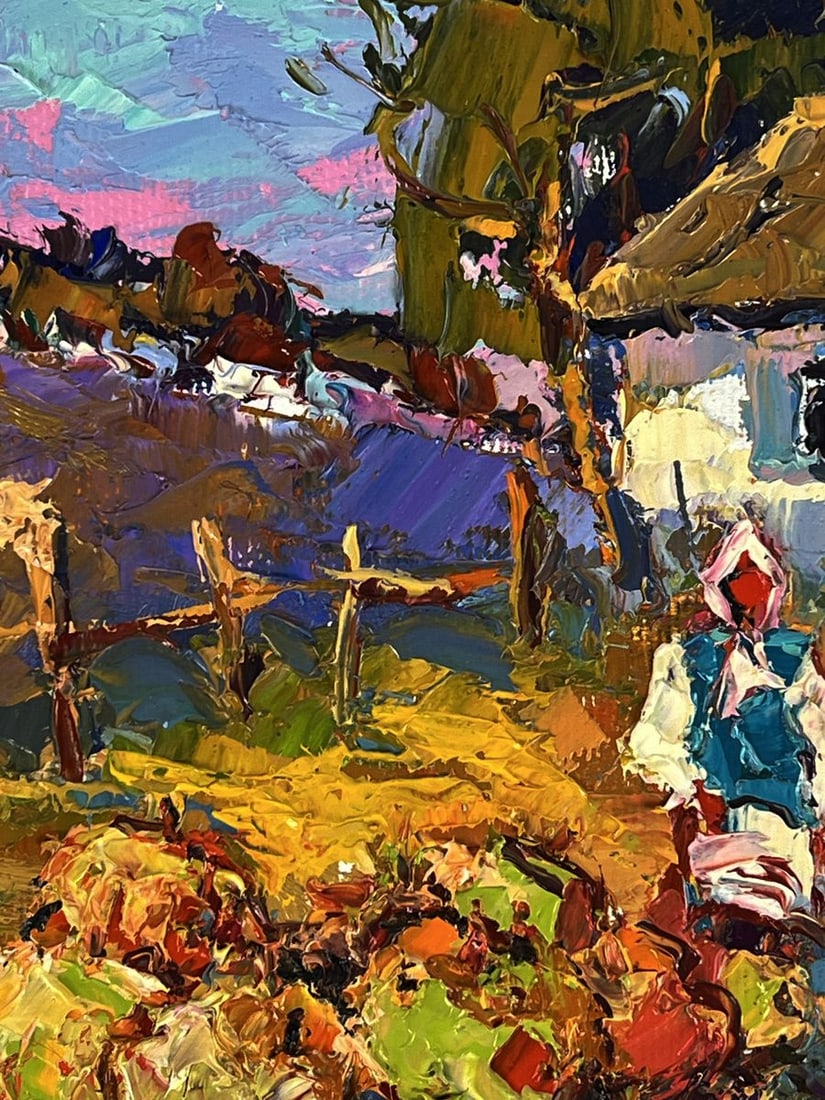 Oil painting Pumpkins in the garden Oksana Ivanyuk - 8