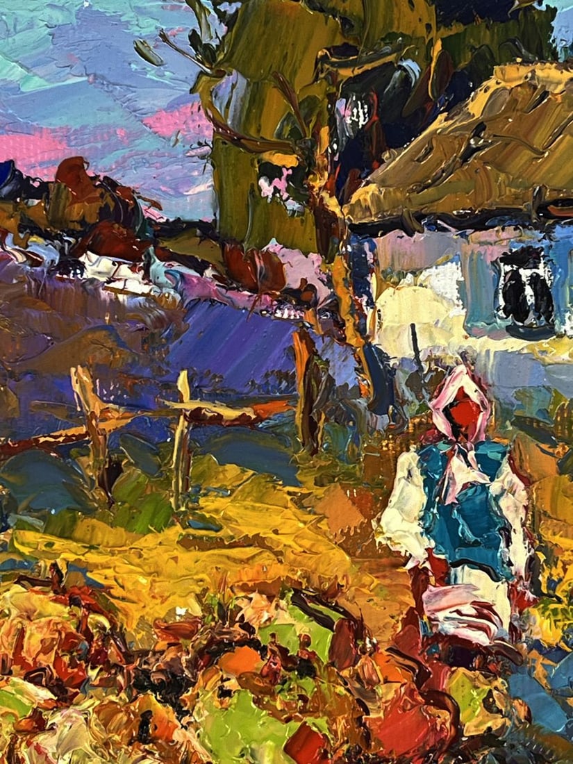 Oil painting Pumpkins in the garden Oksana Ivanyuk - 9