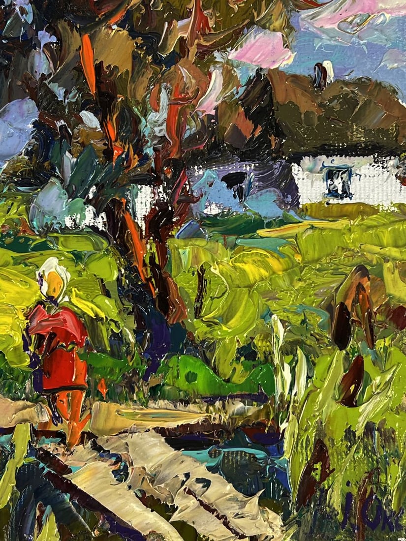 Oil painting Walking along a wooden path Oksana Ivanyuk - 10