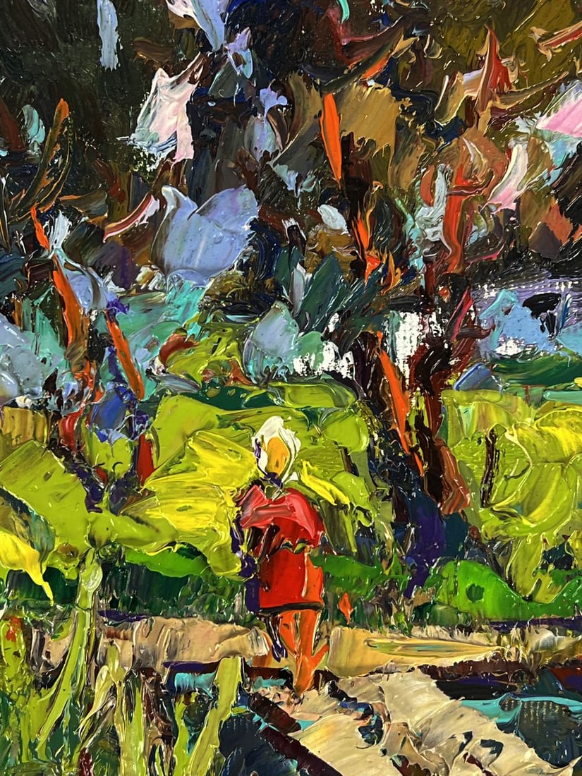 Oil painting Walking along a wooden path Oksana Ivanyuk - 8