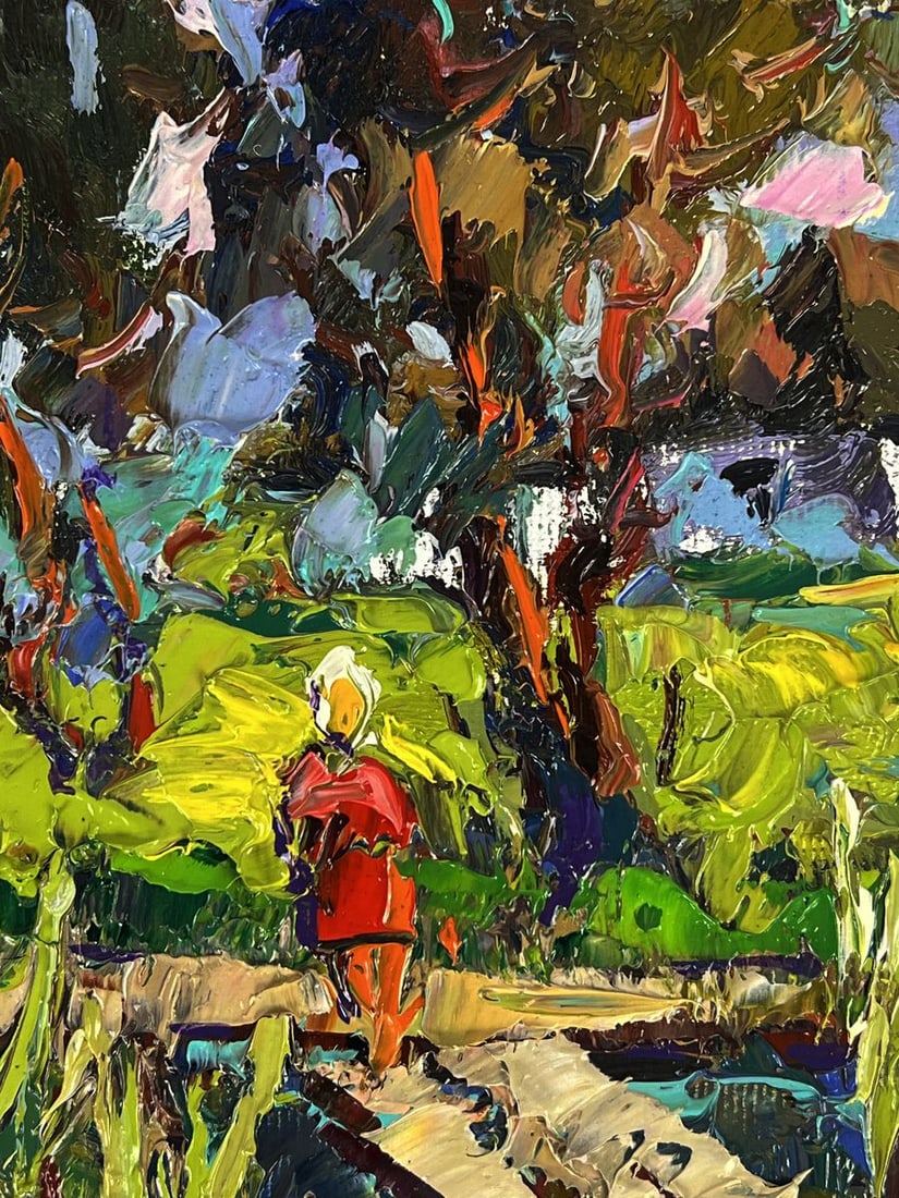 Oil painting Walking along a wooden path Oksana Ivanyuk - 9