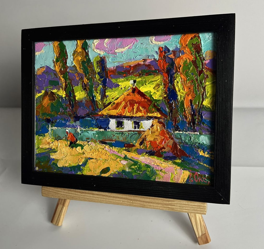 Oil painting A path near the village Oksana Ivanyuk - 2