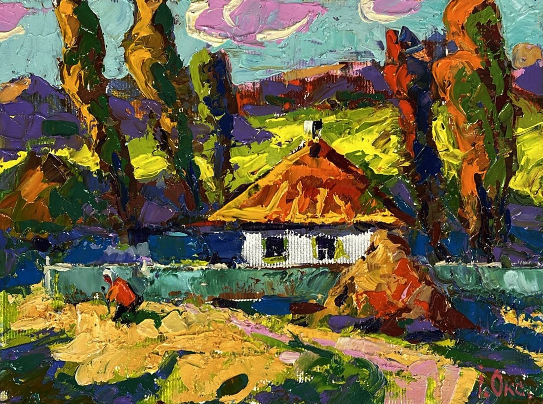 Oil painting A path near the village Oksana Ivanyuk - 3