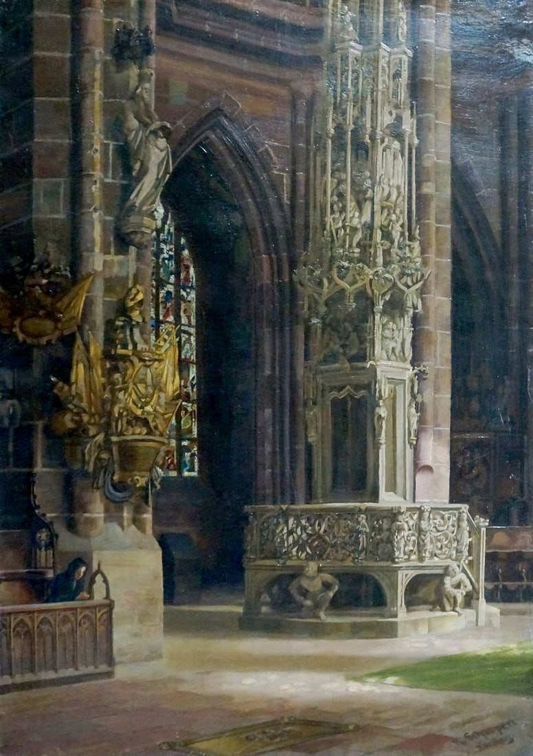 Oil painting To the throne room European artist: Title: Oil painting To the throne room European artist Description: NoVern 910 *** ABOUT THIS PAINTING *** * TITLE: "To the throne room" * ARTISTS: European artist * SIZE: 87x62 cm/'34.25x24.40 inches