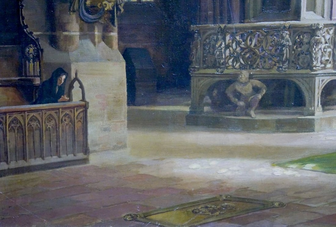 Oil painting To the throne room European artist - 2