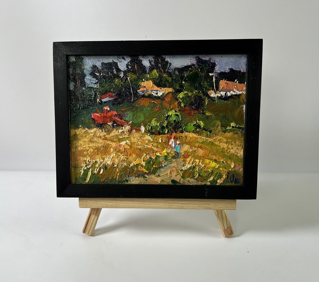 Oil painting Village wheat fields Oksana Ivanyuk (1 of 8)