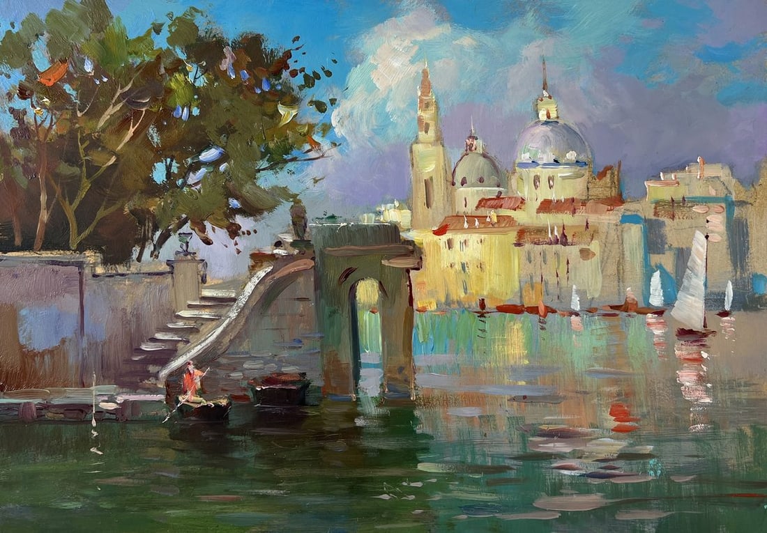 Oil painting Bells over the river Yuriy Suprunchuk - 3