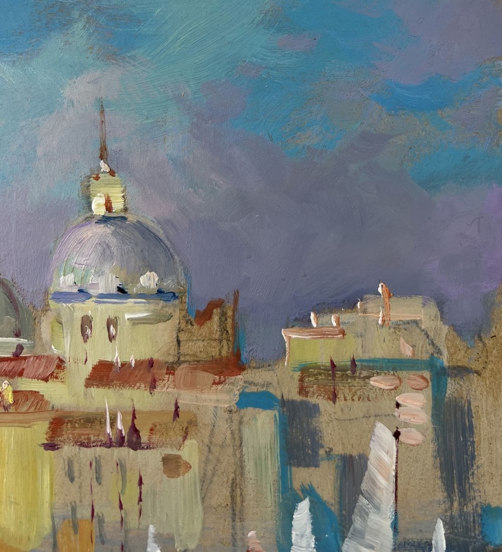 Oil painting Bells over the river Yuriy Suprunchuk - 4