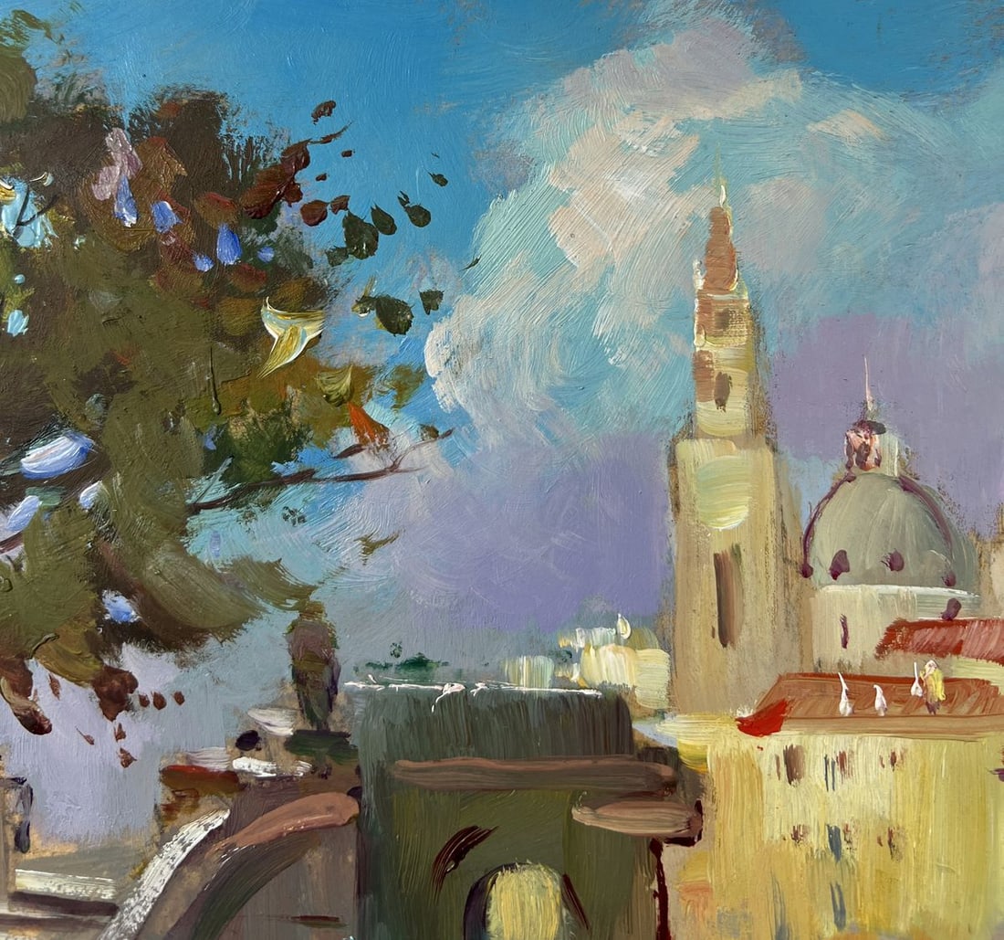 Oil painting Bells over the river Yuriy Suprunchuk - 5